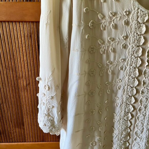 Embroidered Cream Tunic by XCVI - Picture 4 of 9
